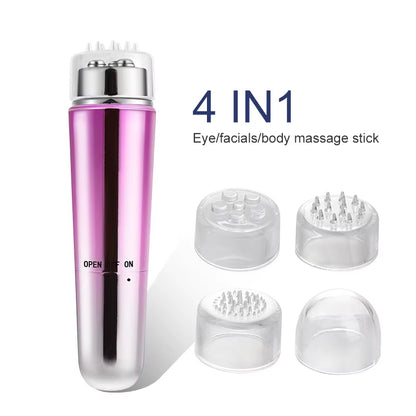 Electric Facial 4 in 1 Massager Micro Vibration Eye Beauty Instrument for Relax Eye Dark Circles Eye Bags Wrinkles Puffiness