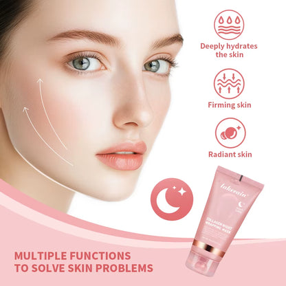 Collagen Night Wrapping Mask Elasticity Hydration Care Reduces Sagging & Dullness Hydrolyzed Collagen for Glowing Skin