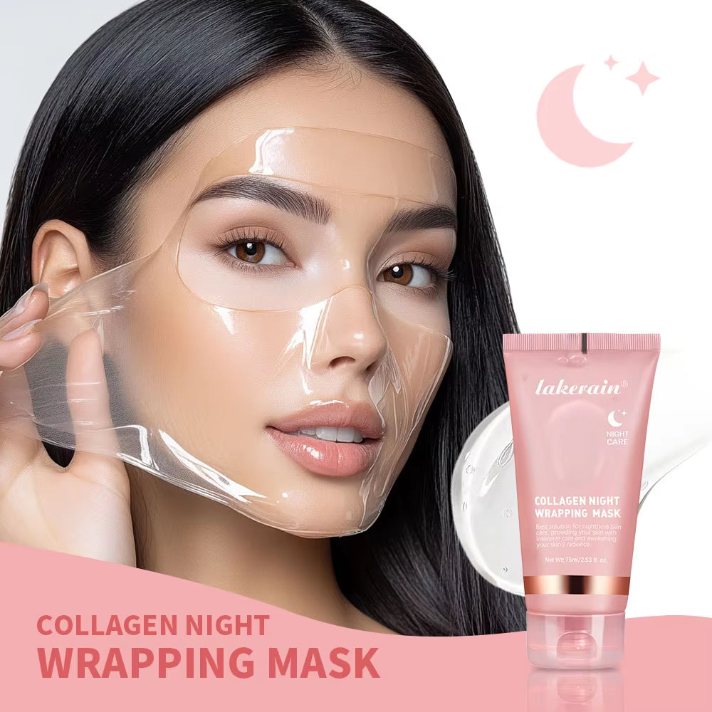 Collagen Night Wrapping Mask Elasticity Hydration Care Reduces Sagging & Dullness Hydrolyzed Collagen for Glowing Skin