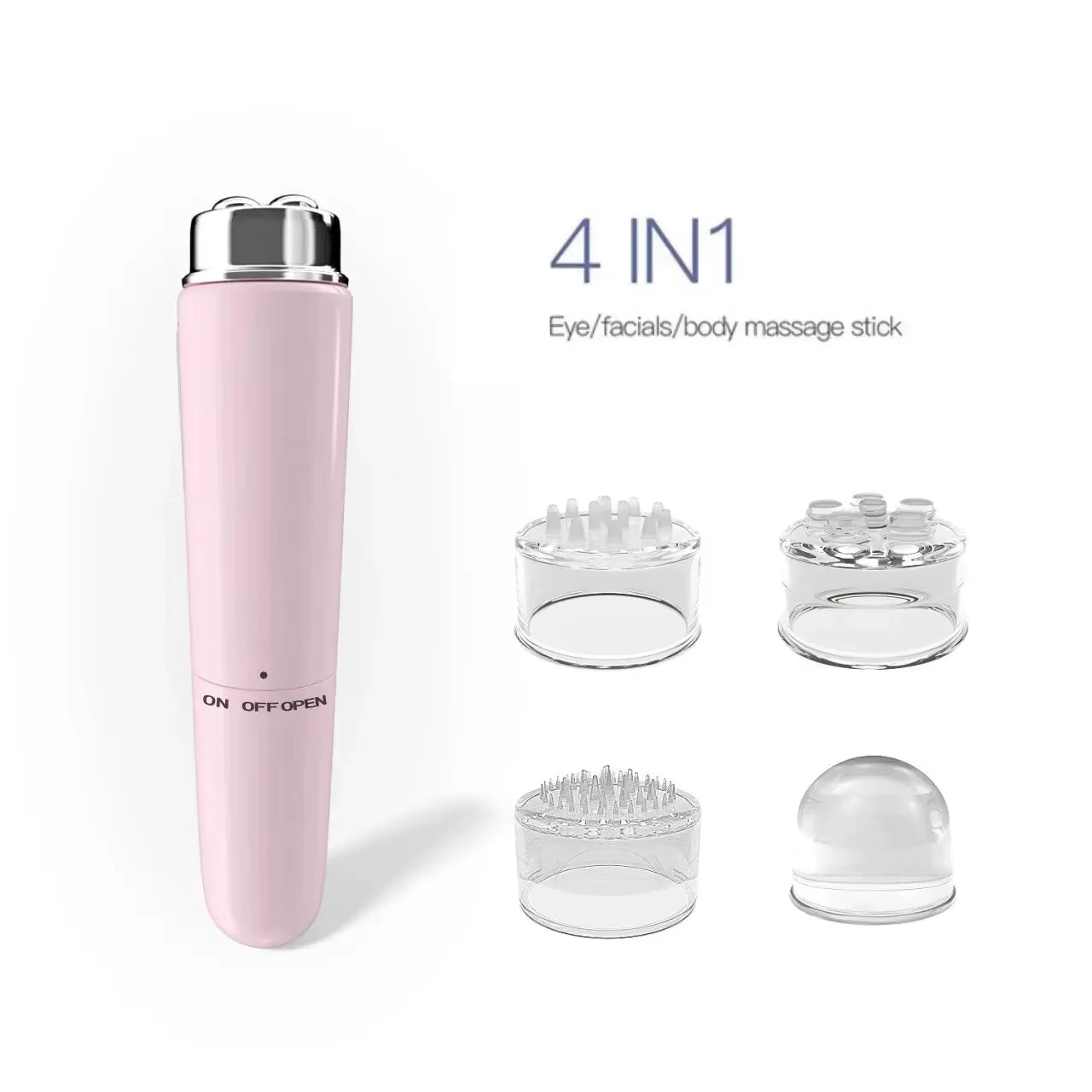 Electric Facial 4 in 1 Massager Micro Vibration Eye Beauty Instrument for Relax Eye Dark Circles Eye Bags Wrinkles Puffiness