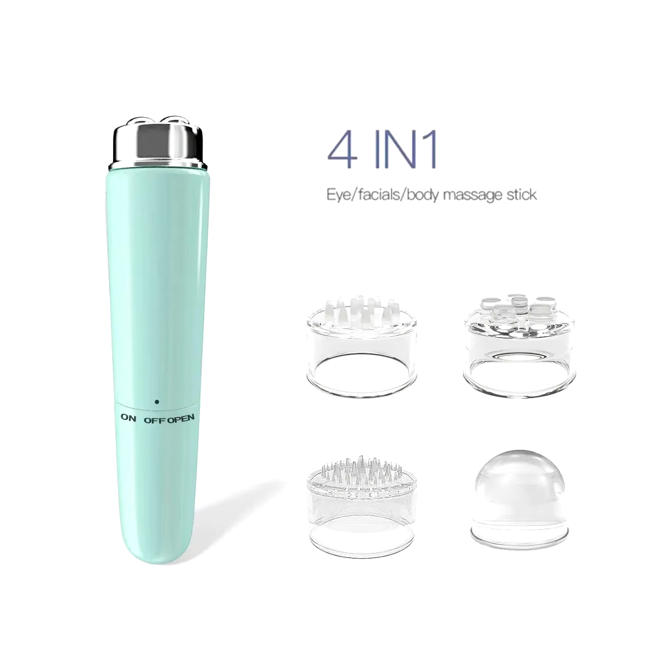 Electric Facial 4 in 1 Massager Micro Vibration Eye Beauty Instrument for Relax Eye Dark Circles Eye Bags Wrinkles Puffiness