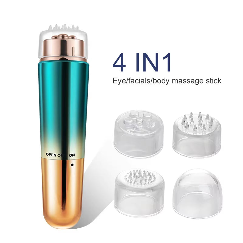 Electric Facial 4 in 1 Massager Micro Vibration Eye Beauty Instrument for Relax Eye Dark Circles Eye Bags Wrinkles Puffiness