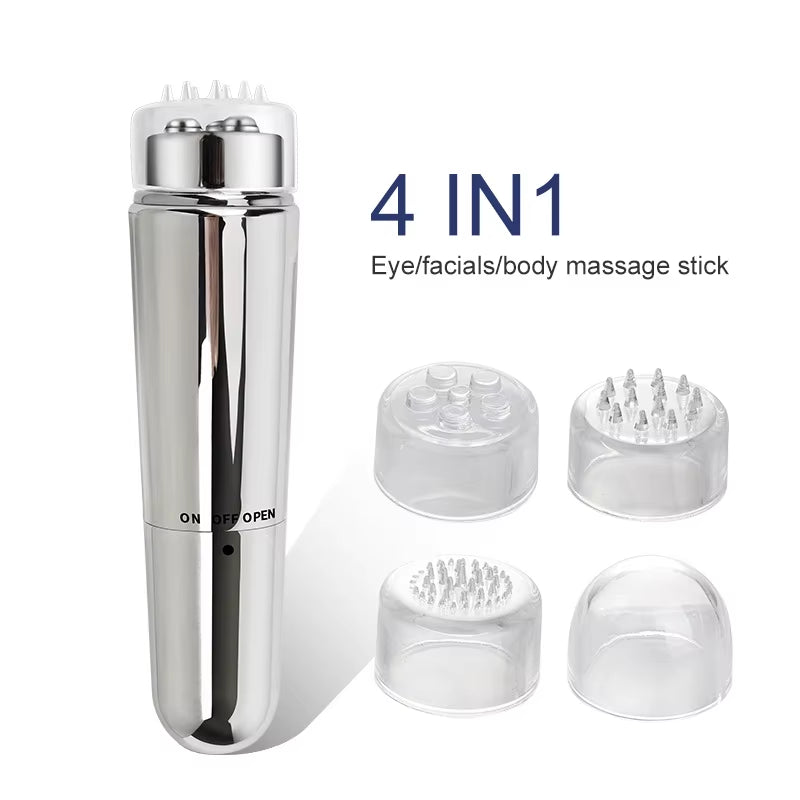 Electric Facial 4 in 1 Massager Micro Vibration Eye Beauty Instrument for Relax Eye Dark Circles Eye Bags Wrinkles Puffiness