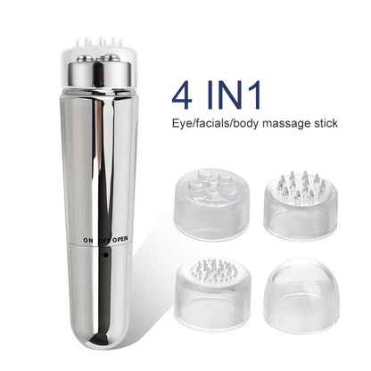 Electric Facial 4 in 1 Massager Micro Vibration Eye Beauty Instrument for Relax Eye Dark Circles Eye Bags Wrinkles Puffiness