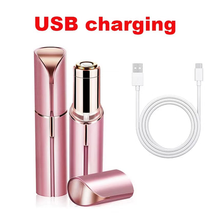 Portable Lipstick Shaped Electric Hair Remover for Women Painless and Effective Facial Hair Removal Home Razor Shaver Tool